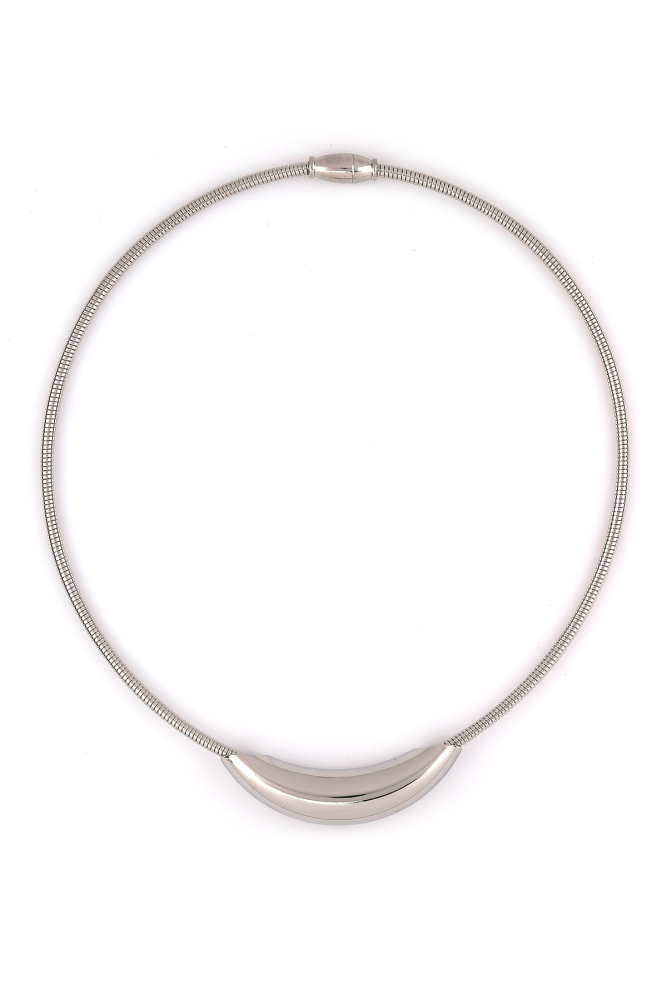 Plaka Detaylı Çelik Choker Kolye - 1